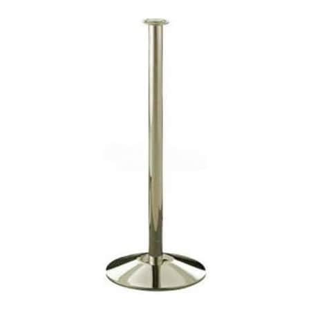 Lavi Industries Concourse Portable Stanchion, 38"H Polished Brass Post 00-2130